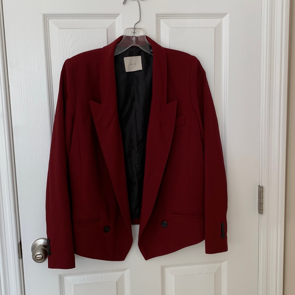 My B Burgundy Blazer